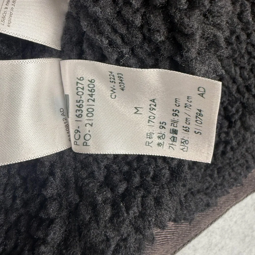 Levis Mens Sherpa Trucker Jacket Washed Black Denim Type III Coat 16365-0276 M